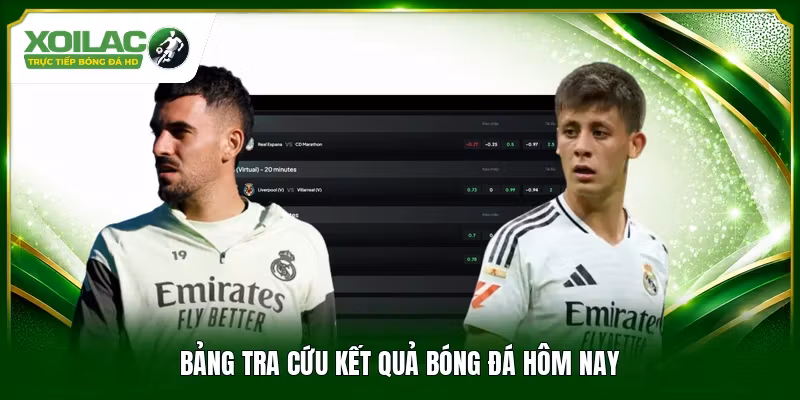 Bảng tra cứu kết quả bóng đá hôm nay
